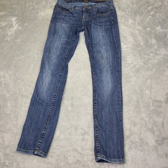 BDG Mid Rise Twig Ankle Jeans Womens Sz 28X30 Blue Dark Wash Skinny Leg Stretch - Picture 1 of 10